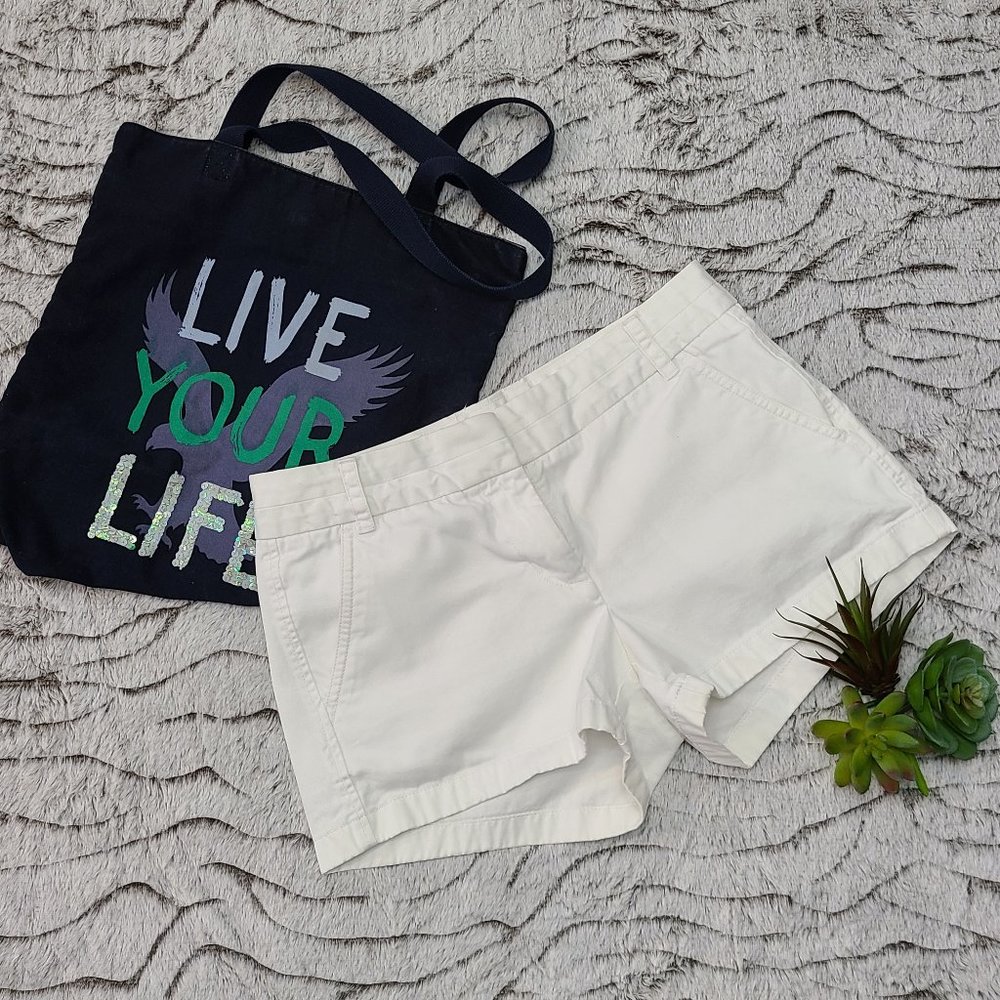 J. Crew 3" Crisp White Chino Shorts